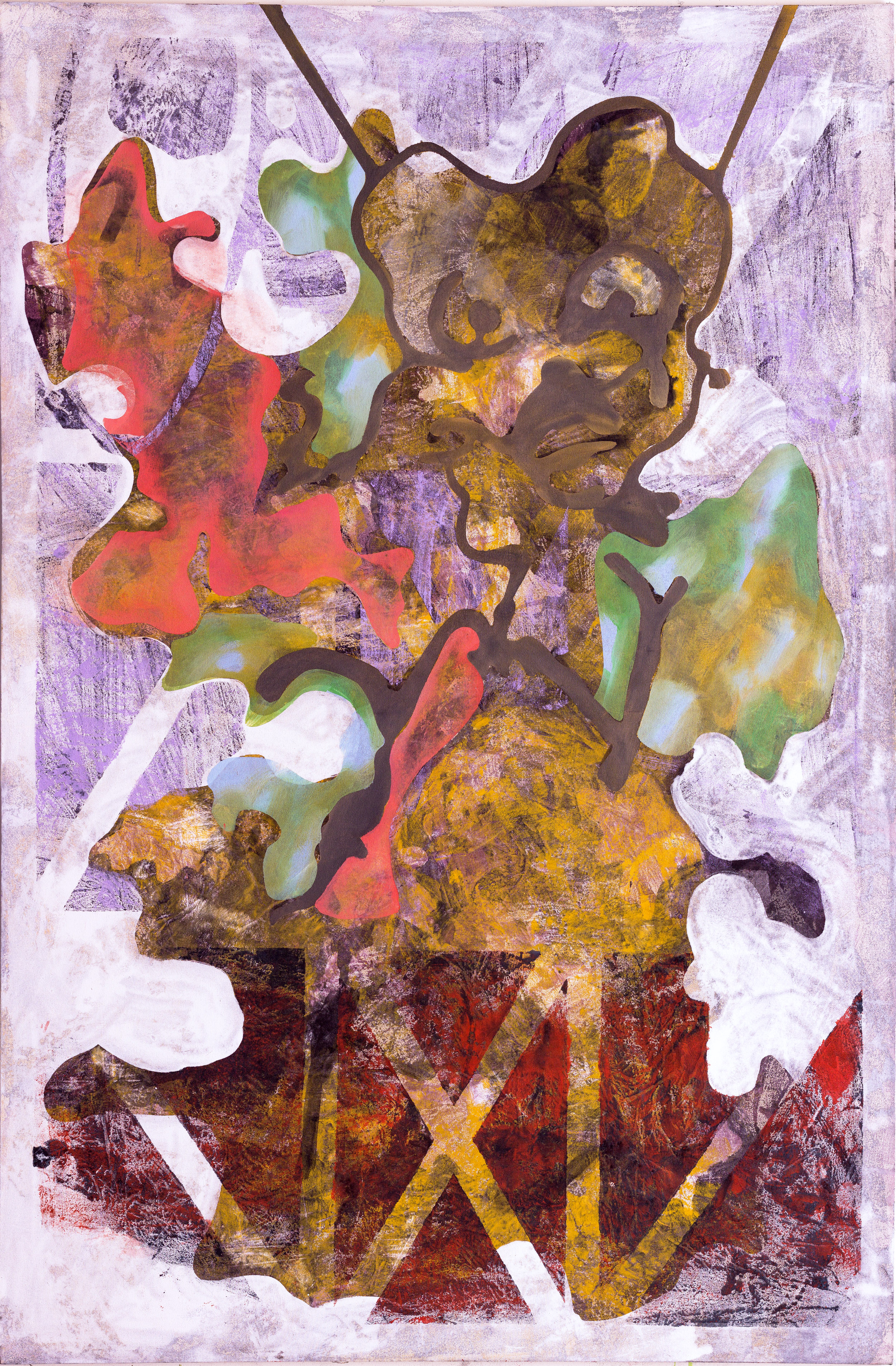 A new painting by Julien Gardair acrylic on canvas 48 by 72 inches