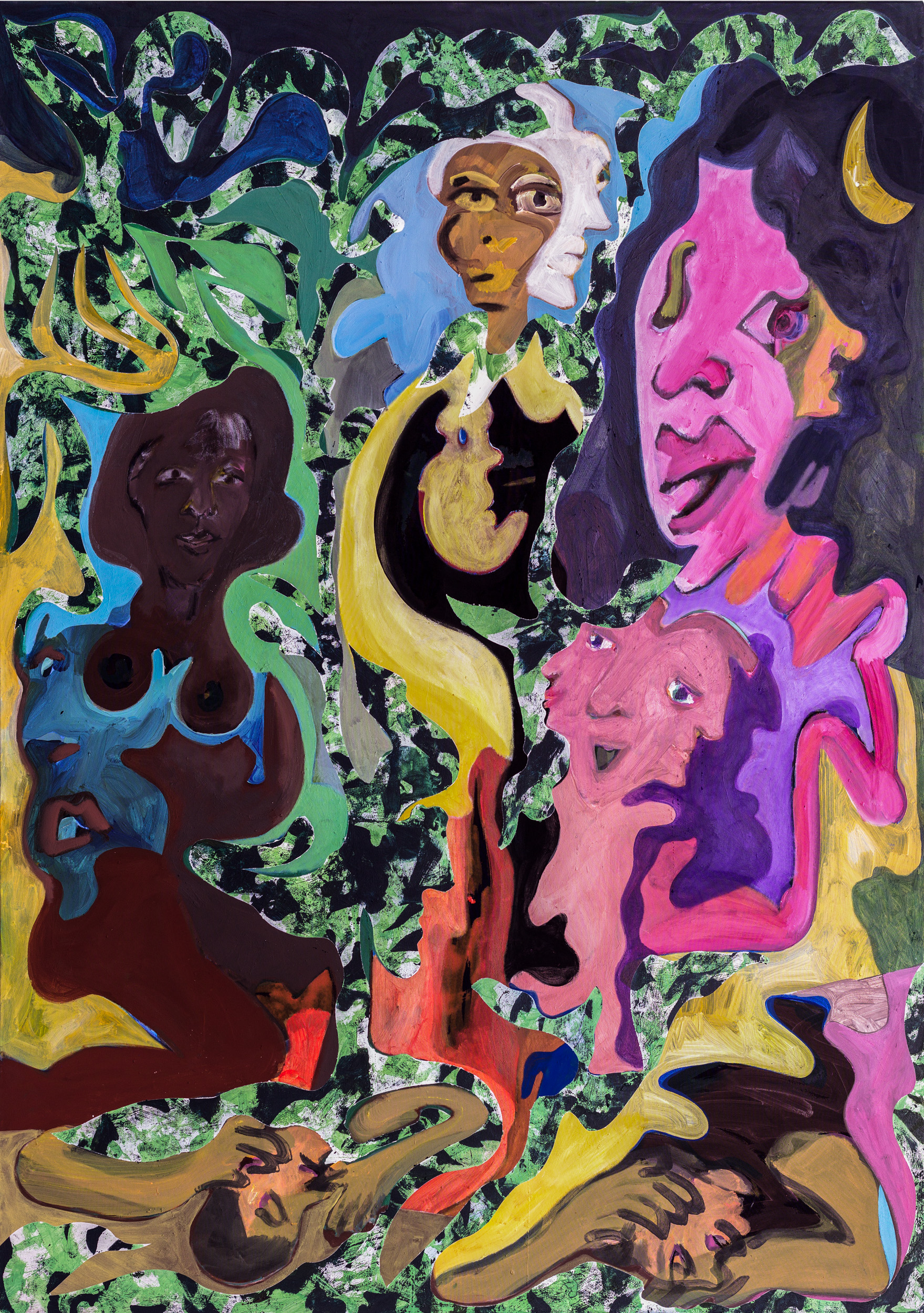 A recent painting of Julien Gardair, acrylic on canvas 40 by 54 in