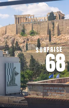 Surprise 68 by Julien Gardair a booklet cutout artist edition this issue is dedicated to the Acropolis in Athens.