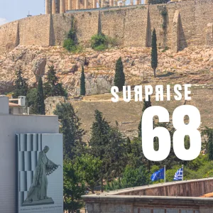 Surprise 68 by Julien Gardair a booklet cutout artist edition this issue is dedicated to the Acropolis in Athens.